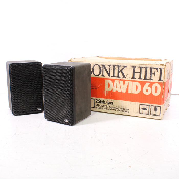 Visonik David 60 Bookshelf Speaker Pair with Original Box (1970s)-Speakers-SpenCertified-vintage-refurbished-electronics