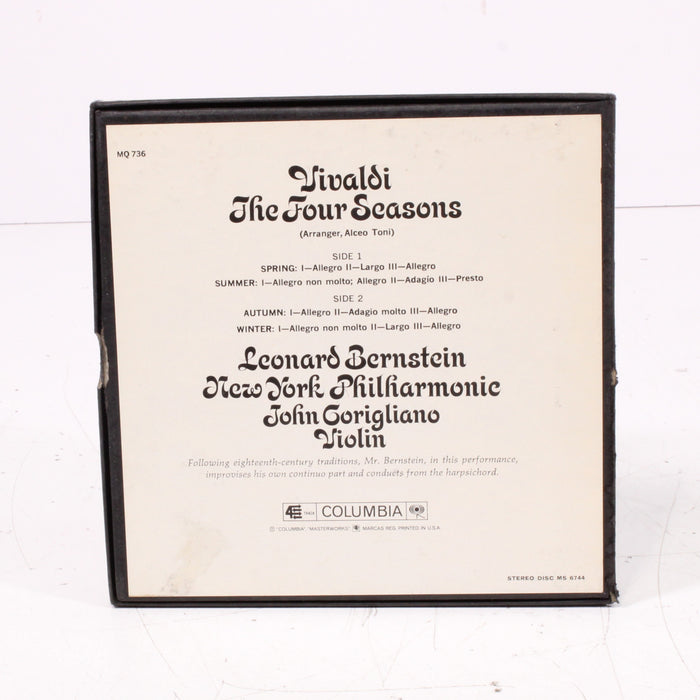 Vivaldi – The Four Seasons – John Corigliano, Violin – Leonard Bernstein / New York Philharmonic Reel to Reel Tape 7" 1/4" 7½ IPS Columbia Stereo Tape-Reel-to-Reel Tape-SpenCertified-vintage-refurbished-electronics