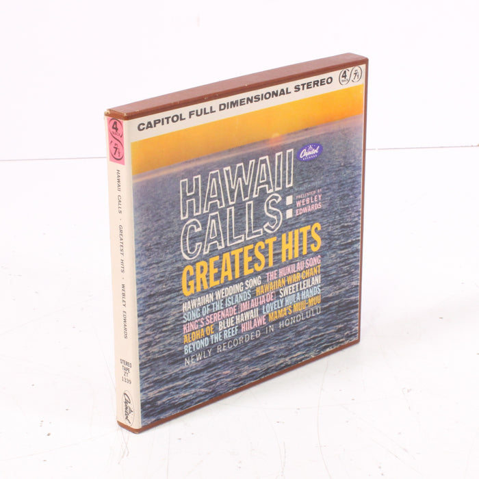 Webley Edwards Presents Hawaii Calls Greatest Hits Reel to Reel Tape 7" 1/4" 7½ IPS-Reel-to-Reel Tape-SpenCertified-vintage-refurbished-electronics