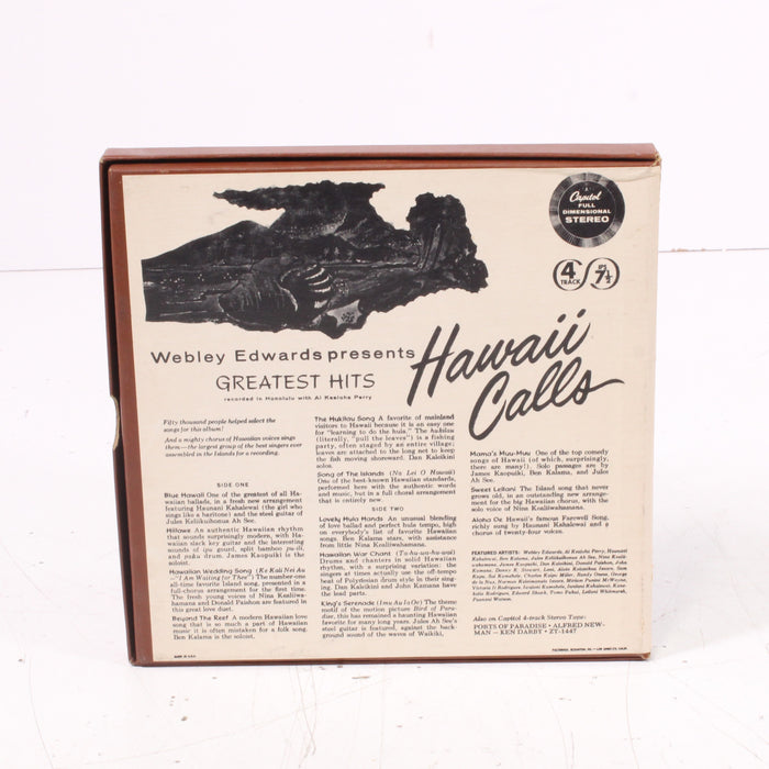 Webley Edwards Presents Hawaii Calls Greatest Hits Reel to Reel Tape 7" 1/4" 7½ IPS-Reel-to-Reel Tape-SpenCertified-vintage-refurbished-electronics