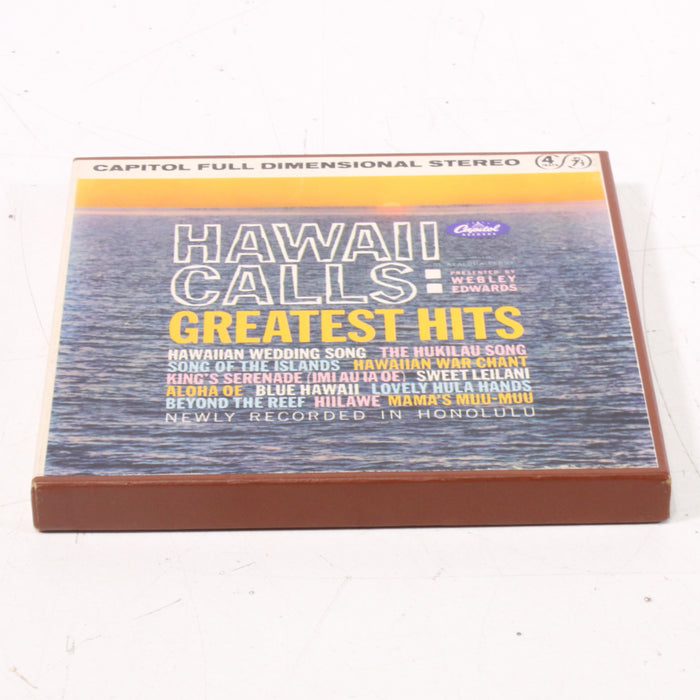 Webley Edwards Presents Hawaii Calls Greatest Hits Reel to Reel Tape 7" 1/4" 7½ IPS-Reel-to-Reel Tape-SpenCertified-vintage-refurbished-electronics