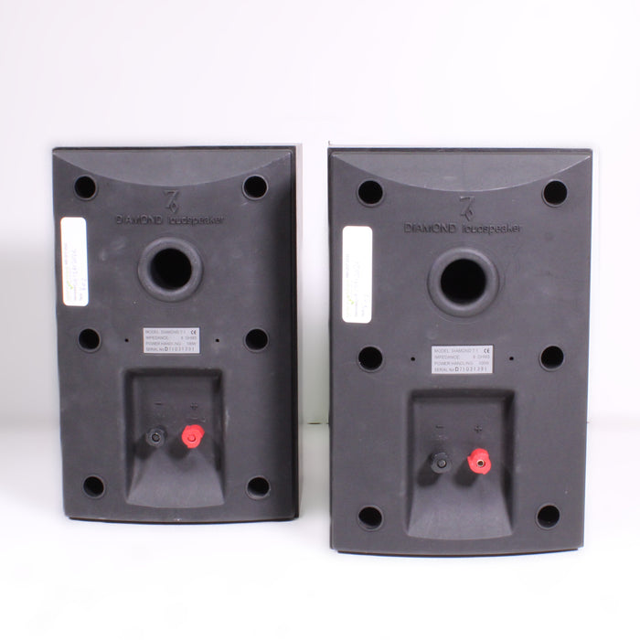 Wharfedale Diamond 7.1 Bookshelf Speakers 2-Way Bass Reflex Pair-Speakers-SpenCertified-vintage-refurbished-electronics