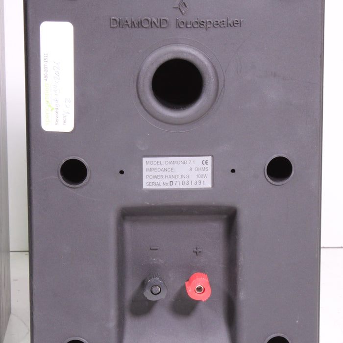 Wharfedale Diamond 7.1 Bookshelf Speakers 2-Way Bass Reflex Pair-Speakers-SpenCertified-vintage-refurbished-electronics