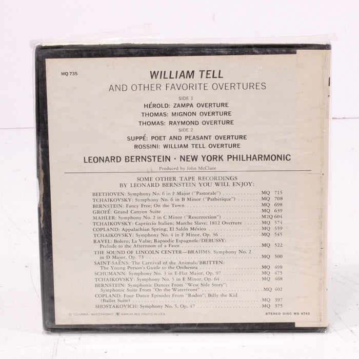 William Tell and Leonard Bernstein Conducts the New York Philharmonic Reel to Reel Tape 7" 1/4" 7½ IPS Columbia Stereo Tape-Reel-to-Reel Tape-SpenCertified-vintage-refurbished-electronics