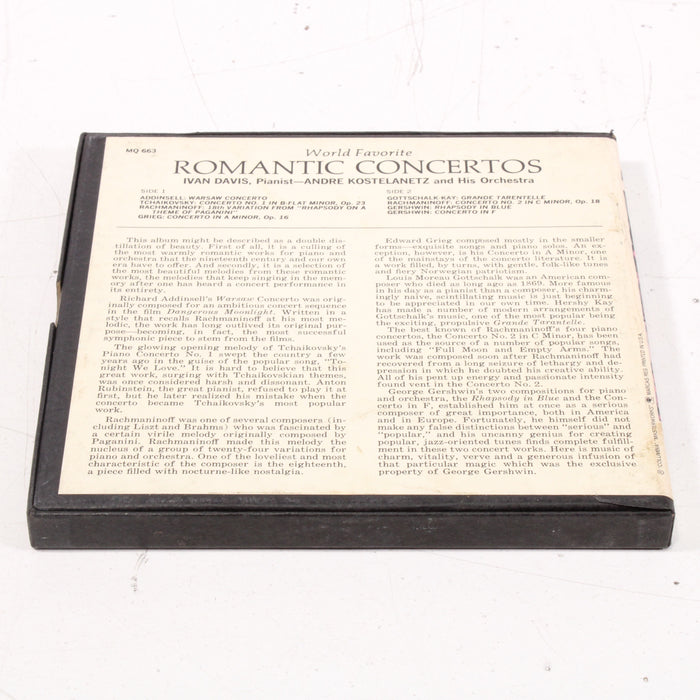 World Favorite Romantic Concertos for Piano and Orchestra Reel to Reel Tape 7" 1/4" 7½ IPS-Reel-to-Reel Tape-SpenCertified-vintage-refurbished-electronics