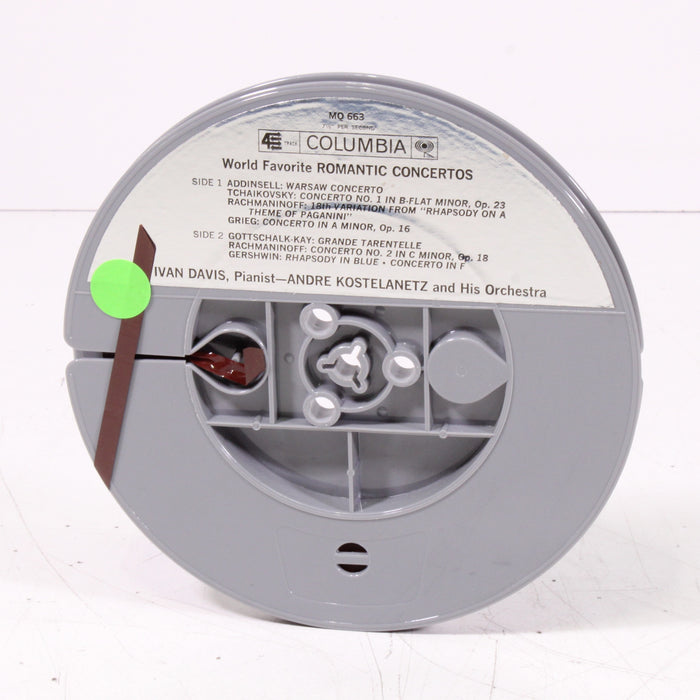 World Favorite Romantic Concertos for Piano and Orchestra Reel to Reel Tape 7" 1/4" 7½ IPS-Reel-to-Reel Tape-SpenCertified-vintage-refurbished-electronics