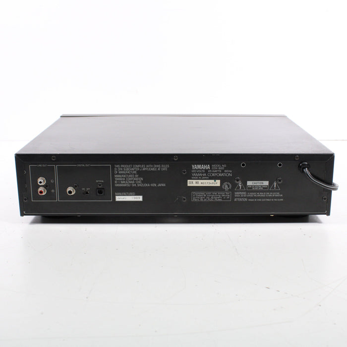 Yamaha CDX-920 Natural Sound Single CD Compact Disc Player with Optical (1989)-CD Players & Recorders-SpenCertified-vintage-refurbished-electronics