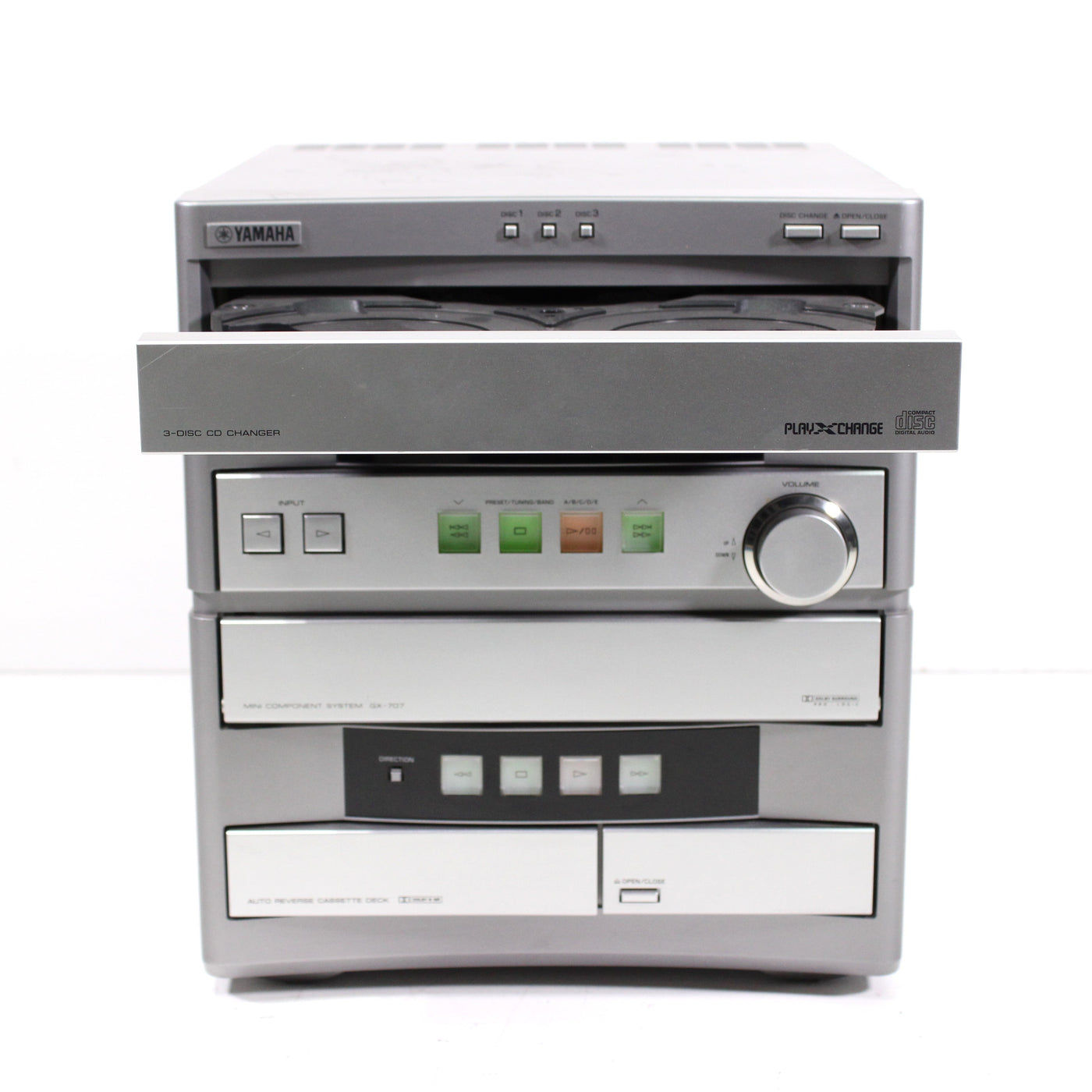 Yamaha GX-707 Mini Component Stereo System 3-Disc CD and Cassette Play ...