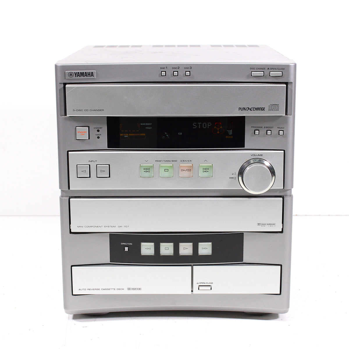 Yamaha GX-707 Mini Component Stereo System 3-Disc CD and Cassette Play ...