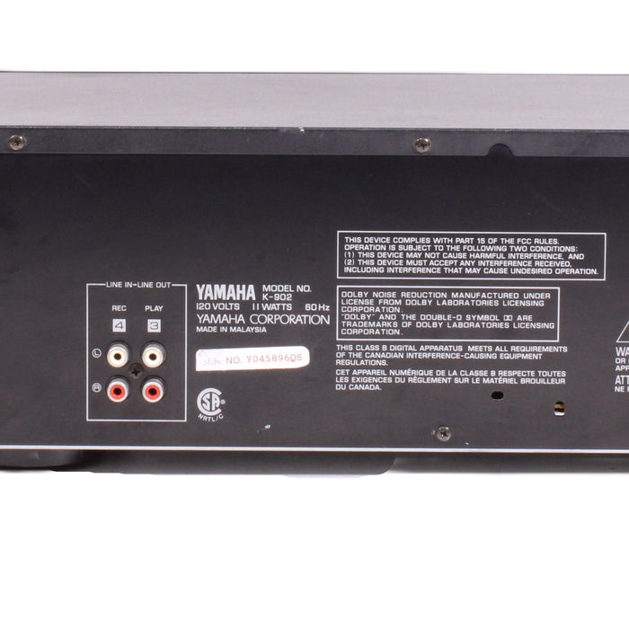 Yamaha K-902 Natural Sound Dual Cassette Deck Auto-Reverse Dolby B/C HX Pro-Cassette Players & Recorders-SpenCertified-vintage-refurbished-electronics