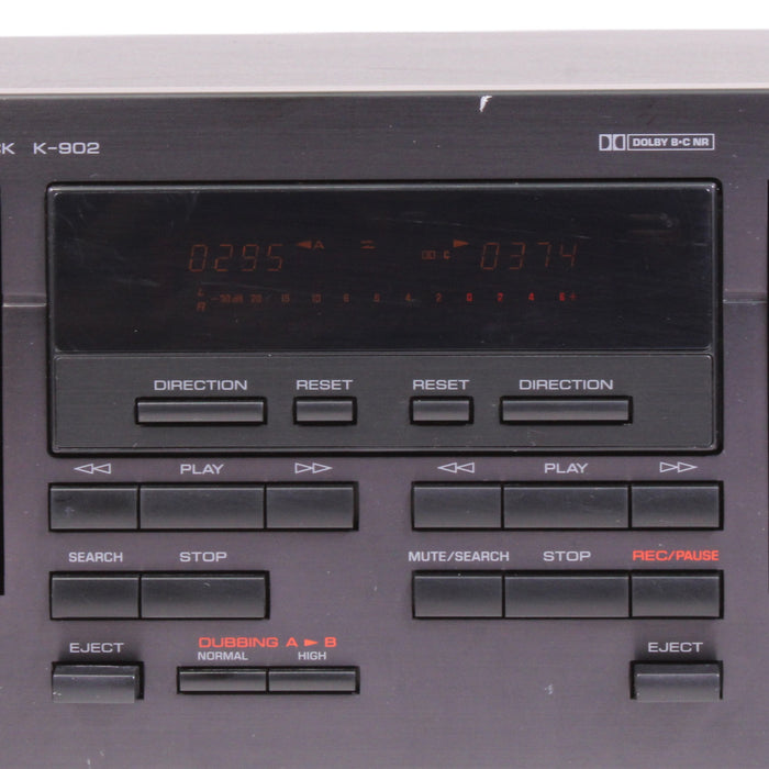 Yamaha K-902 Natural Sound Dual Cassette Deck Auto-Reverse Dolby B/C HX Pro-Cassette Players & Recorders-SpenCertified-vintage-refurbished-electronics