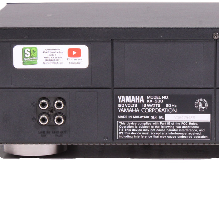 Yamaha KX-580 Stereo Tape Cassette Deck Recorder Dolby B/C HX Pro-Cassette Players & Recorders-SpenCertified-vintage-refurbished-electronics