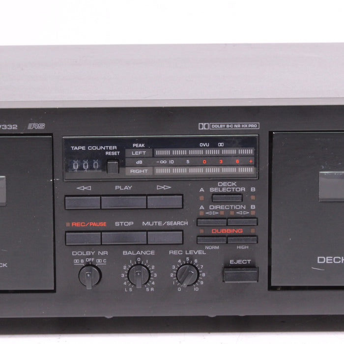 Yamaha KX-W332 Dual Cassette Deck Auto-Reverse Dolby B/C High-Speed Dubbing-Cassette Players & Recorders-SpenCertified-vintage-refurbished-electronics