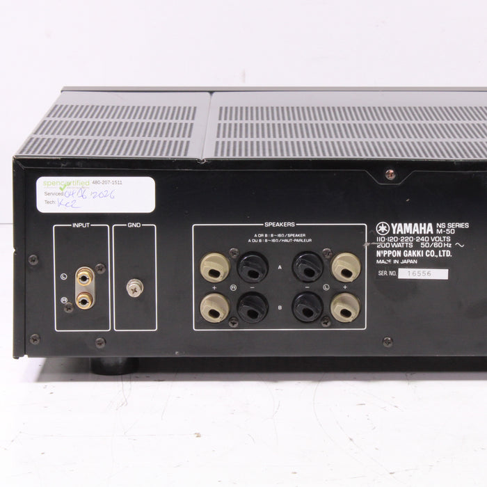 Yamaha M-50 Stereo Power Amplifier Natural Sound-Power Amplifiers-SpenCertified-vintage-refurbished-electronics