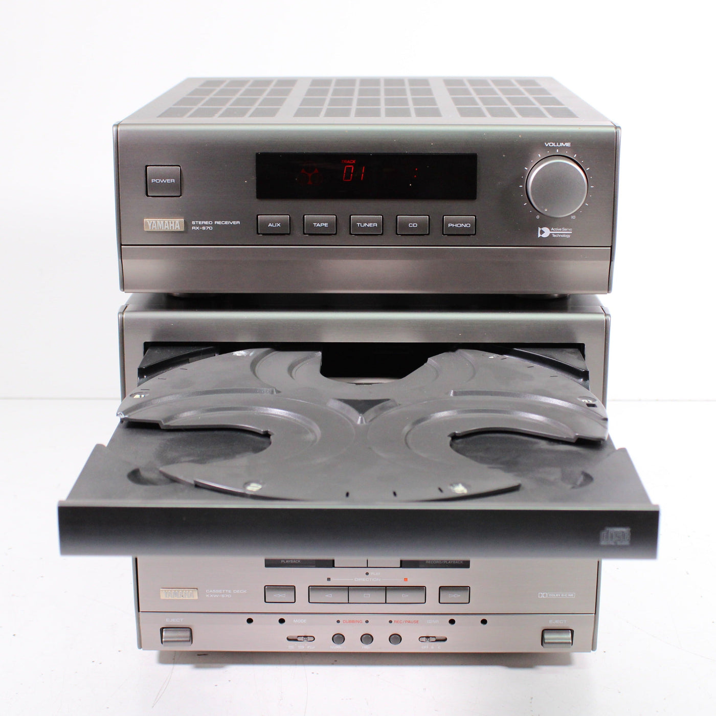 Audio Receiver Component System Yamaha Natural Sound Mini Component System (RX-S70 Receiver, CDC-S90 C ...