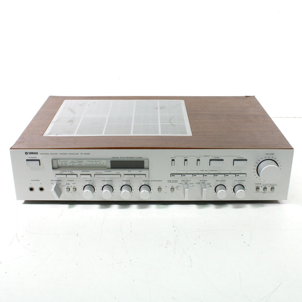 Yamaha R-1000 Vintage AM FM Stereo Receiver Light Wood Paneling (1981)