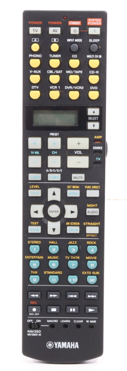 Yamaha RAV350 Remote Control for Audio Video Receiver RX-V1500 and More-Remote Controls-SpenCertified-vintage-refurbished-electronics