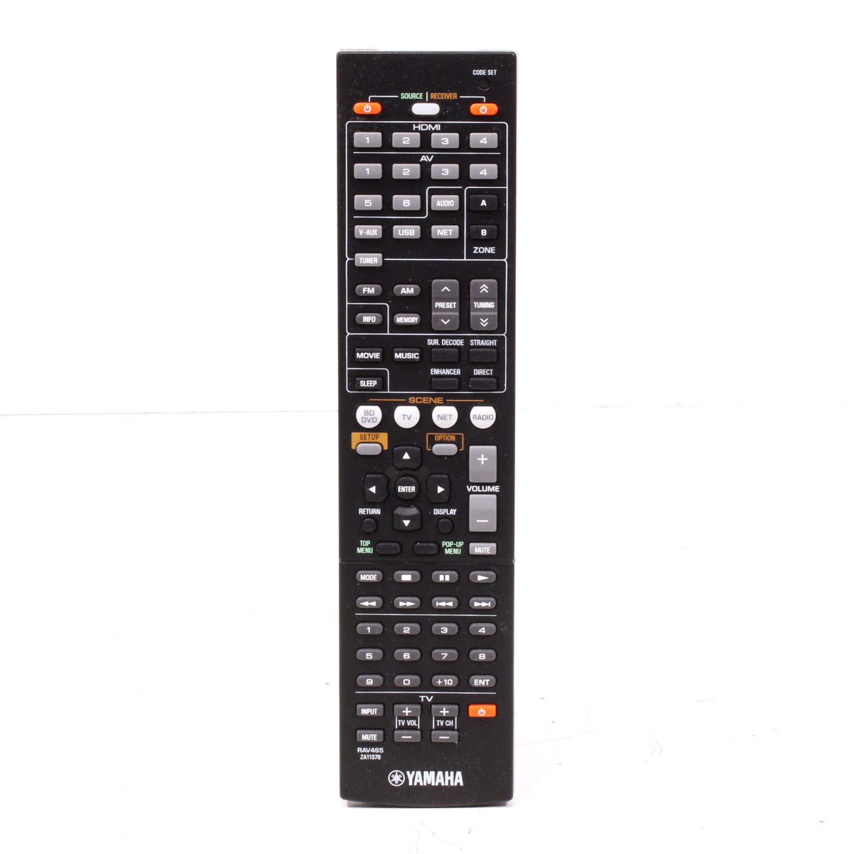Yamaha RAV465 Remote Control for AV Receiver RX-V473 and More ...