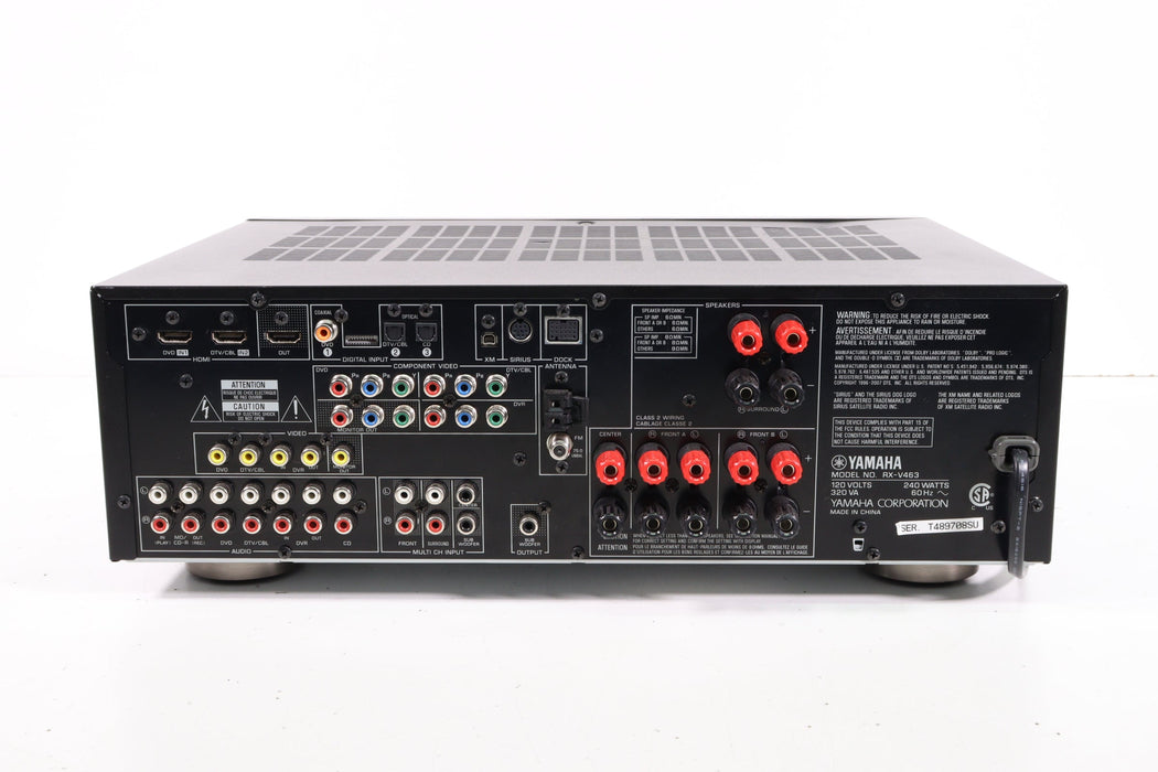 Yamaha RX-V463 AV online Receiver 5.1 Channel HDMI Bundle NO REMOTE w Cables Manual