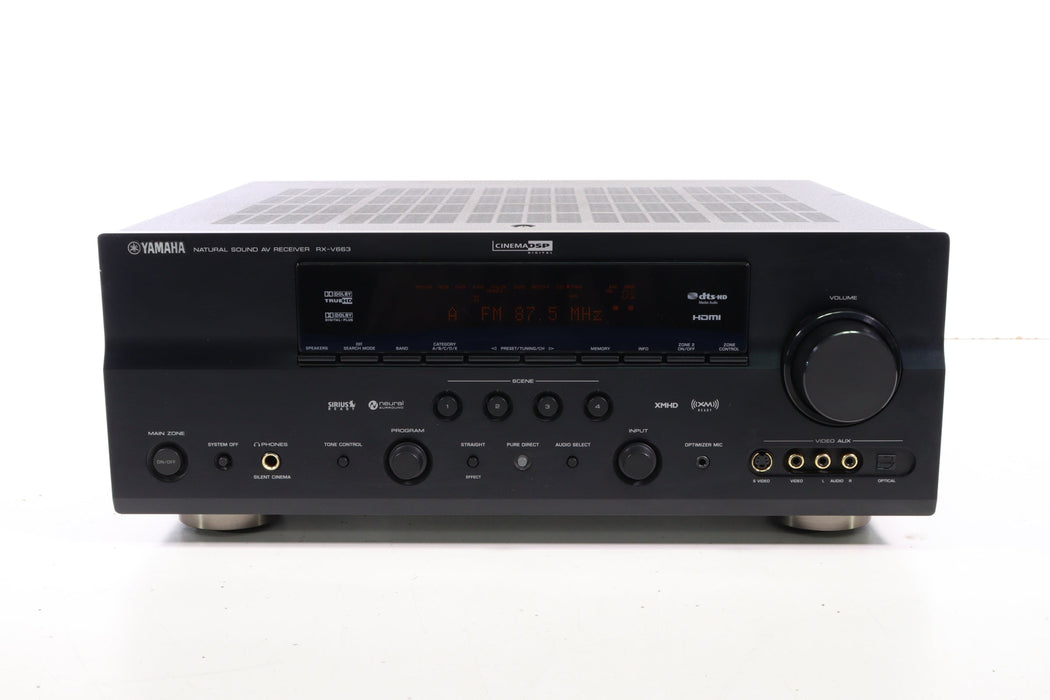 Yamaha RX-V663 Natural Sound AV Audio Video Receiver with Original Box (NO REMOTE)-Audio & Video Receivers-SpenCertified-vintage-refurbished-electronics