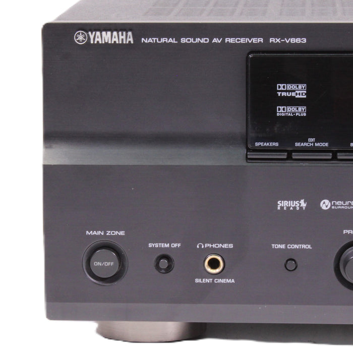 Yamaha RX-V663 Natural Sound Audio Video Receiver 7.2-Channel HDMI Dolby TrueHD DTS-HD (NO REMOTE)-Audio & Video Receivers-SpenCertified-vintage-refurbished-electronics
