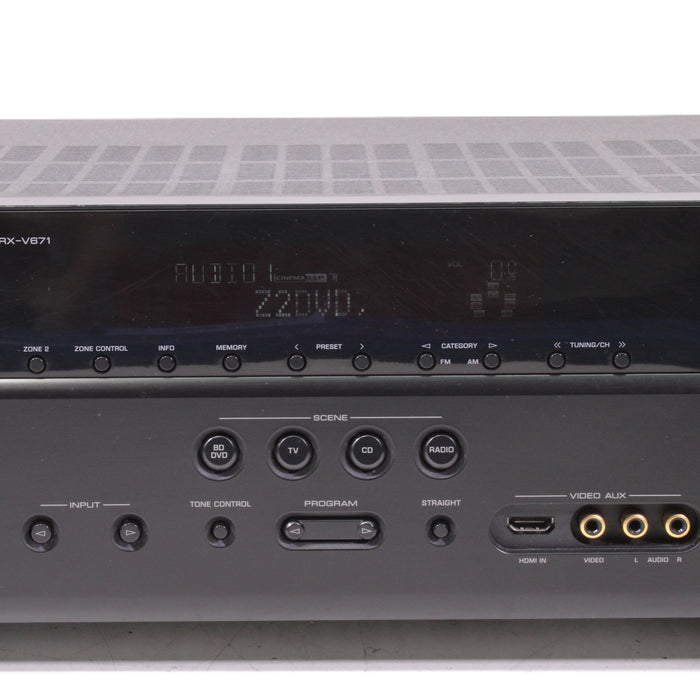Yamaha RX-V671 Natural Sound AV Receiver HDMI AirPlay 3D (NO REMOTE)-Audio & Video Receivers-SpenCertified-vintage-refurbished-electronics