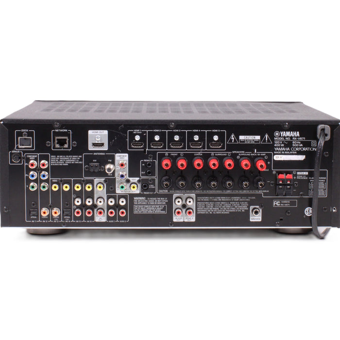 Yamaha RX-V671 Natural Sound AV Receiver HDMI AirPlay 3D (NO REMOTE)-Audio & Video Receivers-SpenCertified-vintage-refurbished-electronics
