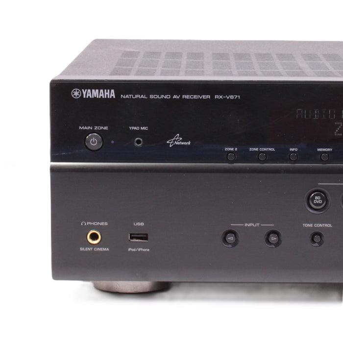Yamaha RX-V671 Natural Sound AV Receiver HDMI AirPlay 3D (NO REMOTE)-Audio & Video Receivers-SpenCertified-vintage-refurbished-electronics