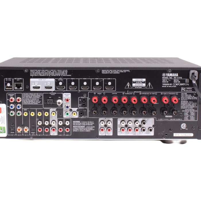 Yamaha RX-V773 Home theater receiver with 3D-ready HDMI switching and Apple AirPlay® (NO REMOTE)-Audio & Video Receivers-SpenCertified-vintage-refurbished-electronics