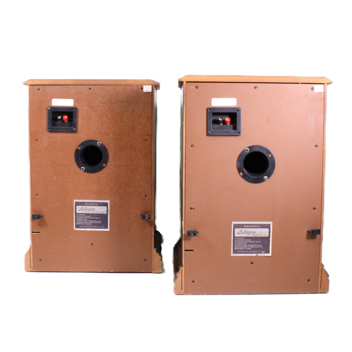 Zenith Allegro Vintage 2-Way Floor Woodgrain Speakers Pair-Speakers-SpenCertified-vintage-refurbished-electronics