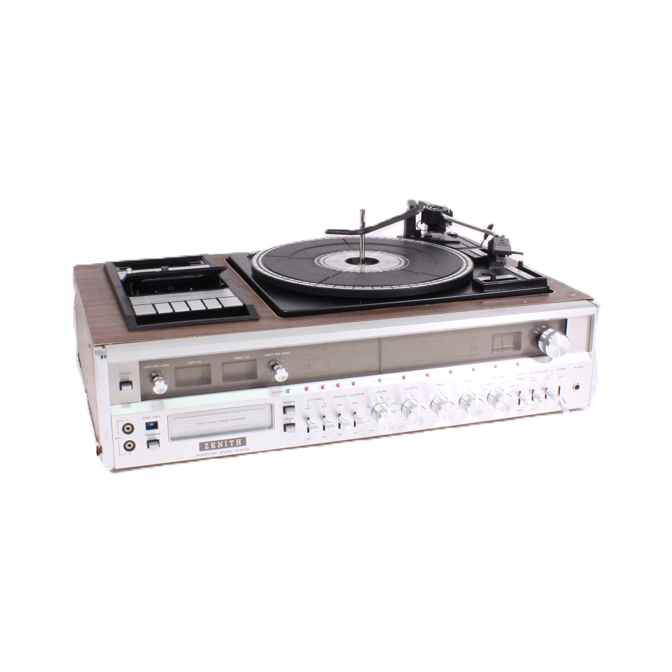 Zenith IS-4081 Turntable Cassette 8-Track AM/FM Integrated Stereo System-Turntables & Record Players-SpenCertified-vintage-refurbished-electronics