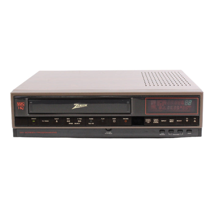 Zenith VRE205 VCR Video Cassette Recorder Simulated Wood Grain-VCRs-SpenCertified-vintage-refurbished-electronics