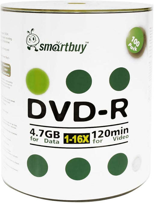 smartbuy Recordable DVDs-DVD Discs-SpenCertified-DVD-R-100-vintage-refurbished-electronics