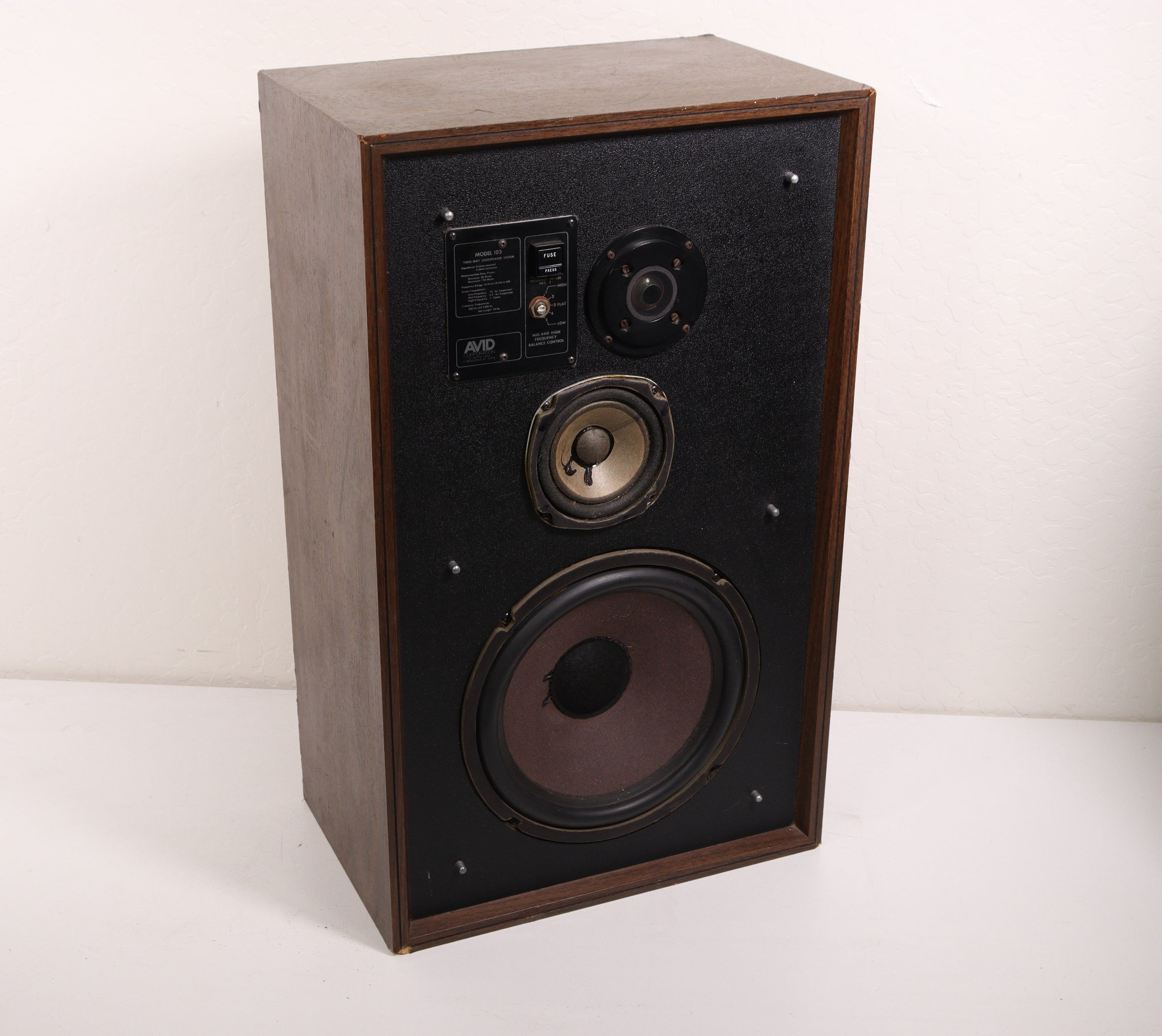 AVID 103 10" 3-Way Loudspeaker System Pair Set 150 Watts 8 Ohms ...