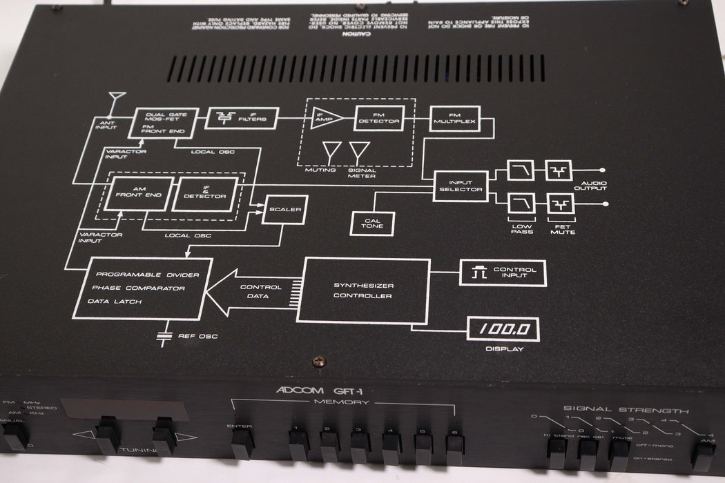 Adcom GFT-1 AM FM Stereo Tuner Rack Mount High Quality-FM Transmitters-SpenCertified-vintage-refurbished-electronics