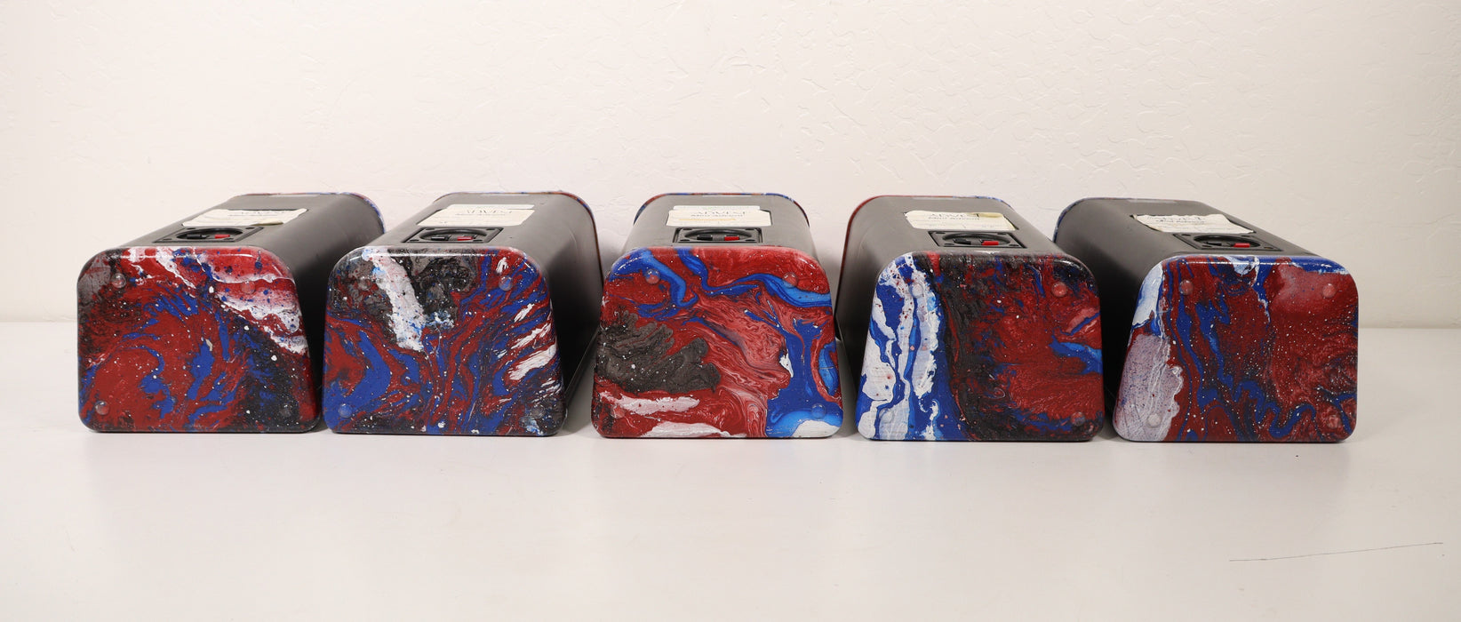 Advent Mini 5 Channel Speaker Set System Hydro-dipped Red White and Blue-Speakers-SpenCertified-vintage-refurbished-electronics