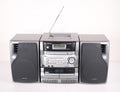Aiwa CA-DW635 CD Carry Component System Dual Cassette Player Recorder AM FM Radio Boombox