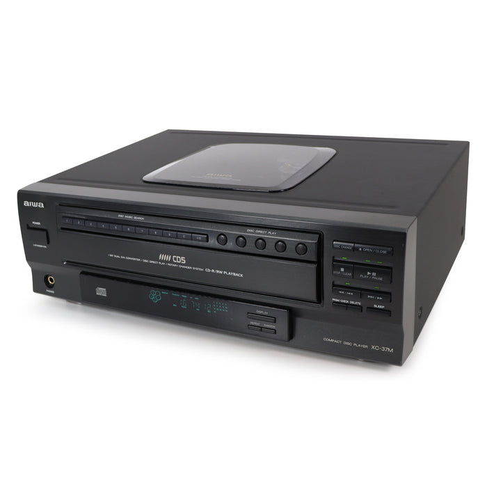 Aiwa XC-37MU 5-Disc Carousel CD Player-Electronics-SpenCertified-refurbished-vintage-electonics