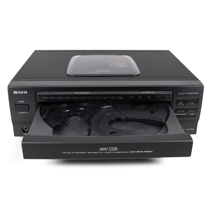 Aiwa XC-37MU 5-Disc Carousel CD Player-Electronics-SpenCertified-refurbished-vintage-electonics