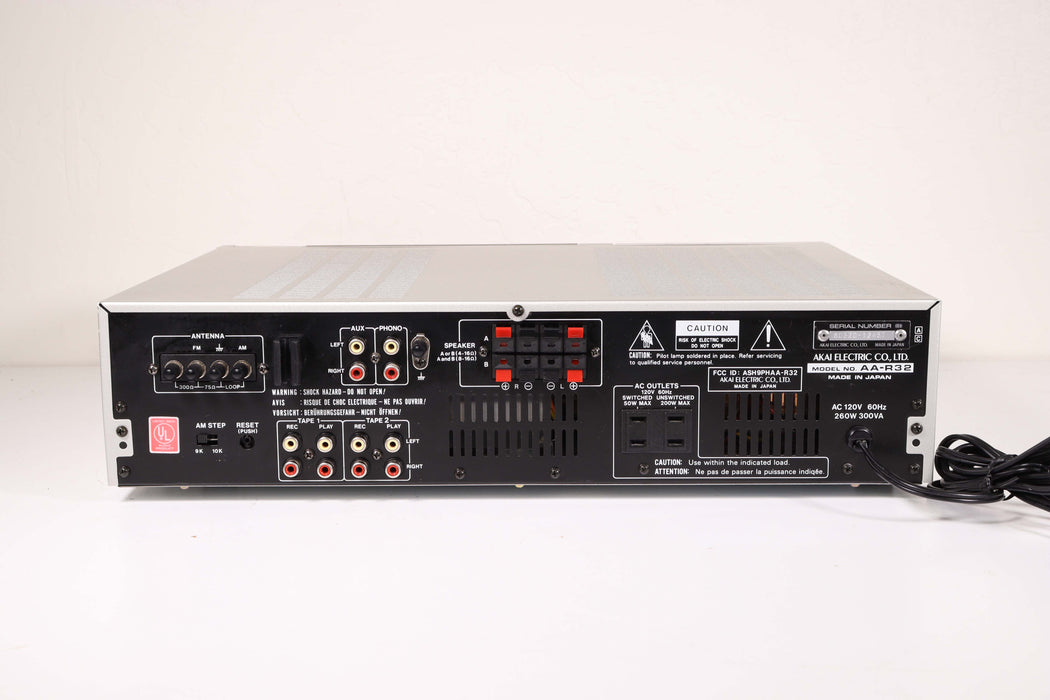 Akai AA-R32 Stereo Receiver Computer Controlled Amplifier Audio System-Audio Amplifiers-SpenCertified-vintage-refurbished-electronics