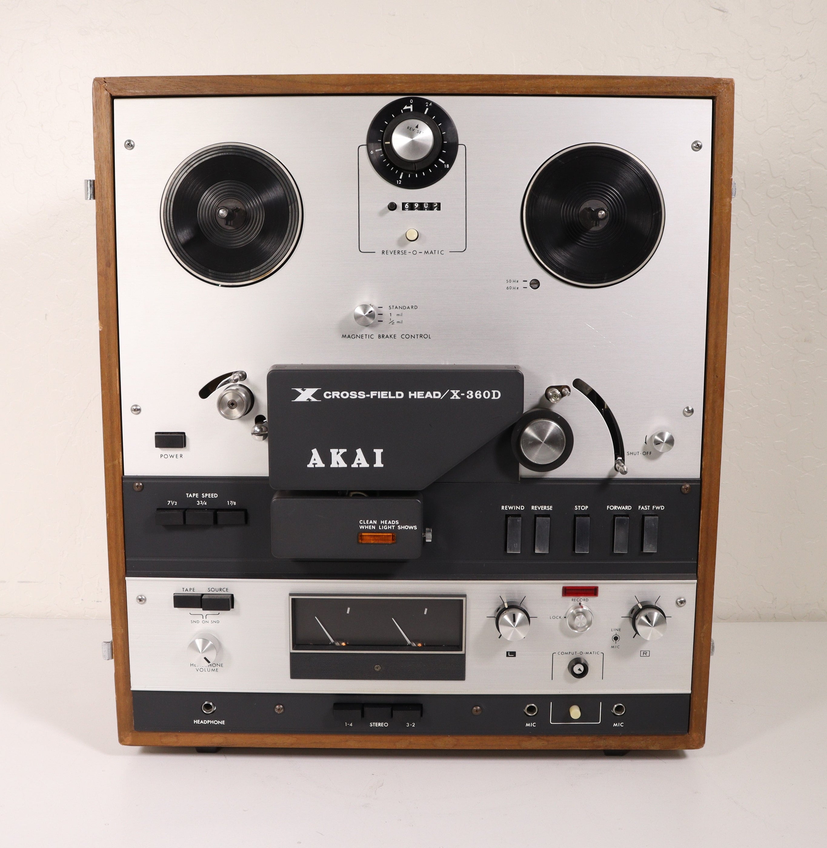 Akai X-360D Cross-Field Head Reel to Reel Tape Deck Player Recorder Vi ...