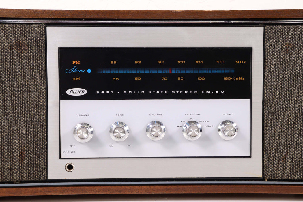 Allied 2691 Stereo FM/AM Radio Vintage Antique Receiver Built-in Speakers-AM FM Tuner-SpenCertified-vintage-refurbished-electronics