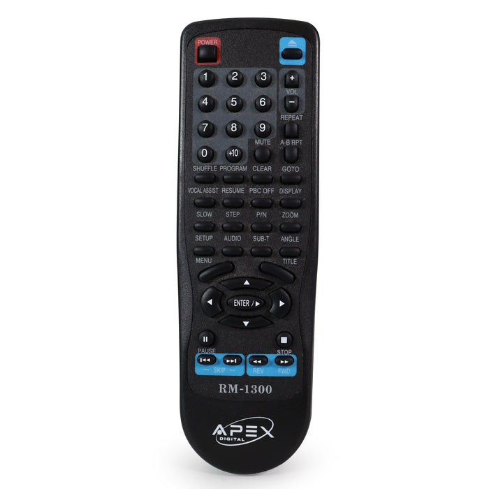 Apex RM-1300 DV-R320 Remote Control Unit for DVD Player AD-1500-Remote-SpenCertified-refurbished-vintage-electonics