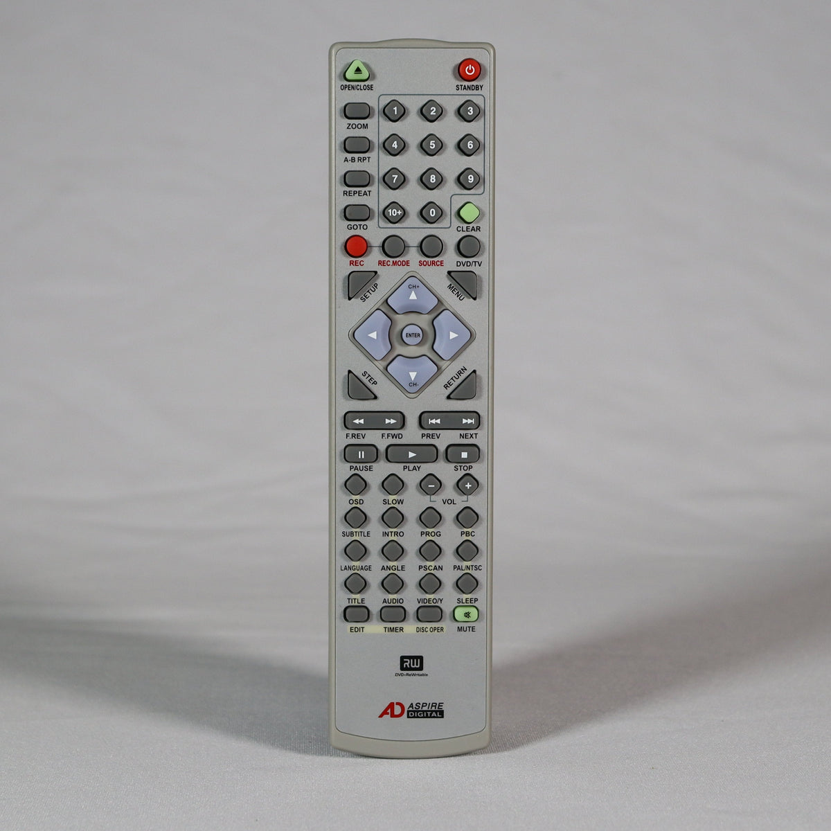 Aspire Digital HH-898A Remote Control for DVD Recorder Model AD-8091 ...