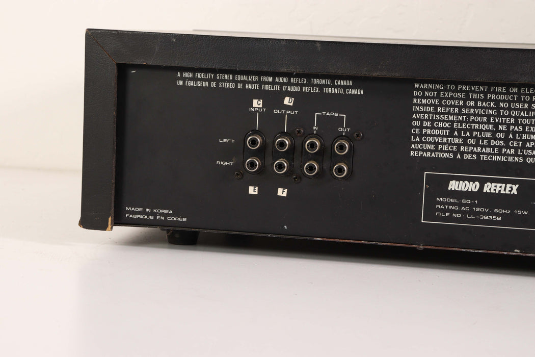 Audio Reflex EQ-1 10 Band Equalizer Stereo EQ-Equalizers-SpenCertified-vintage-refurbished-electronics