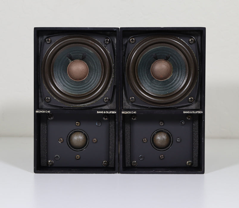 B&O Bang and Olufsen Beovox C40 6 Ohm 50 Watt Bookshelf Speakers Pair-Speakers-SpenCertified-vintage-refurbished-electronics