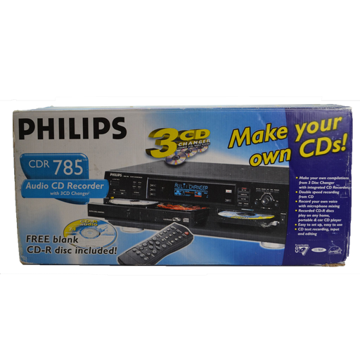 BRAND NEW Philips - CDR 785 - 3 Disc - CD Changer and Recorder - Dual Tray Dubbing Machine-Electronics-SpenCertified-refurbished-vintage-electonics