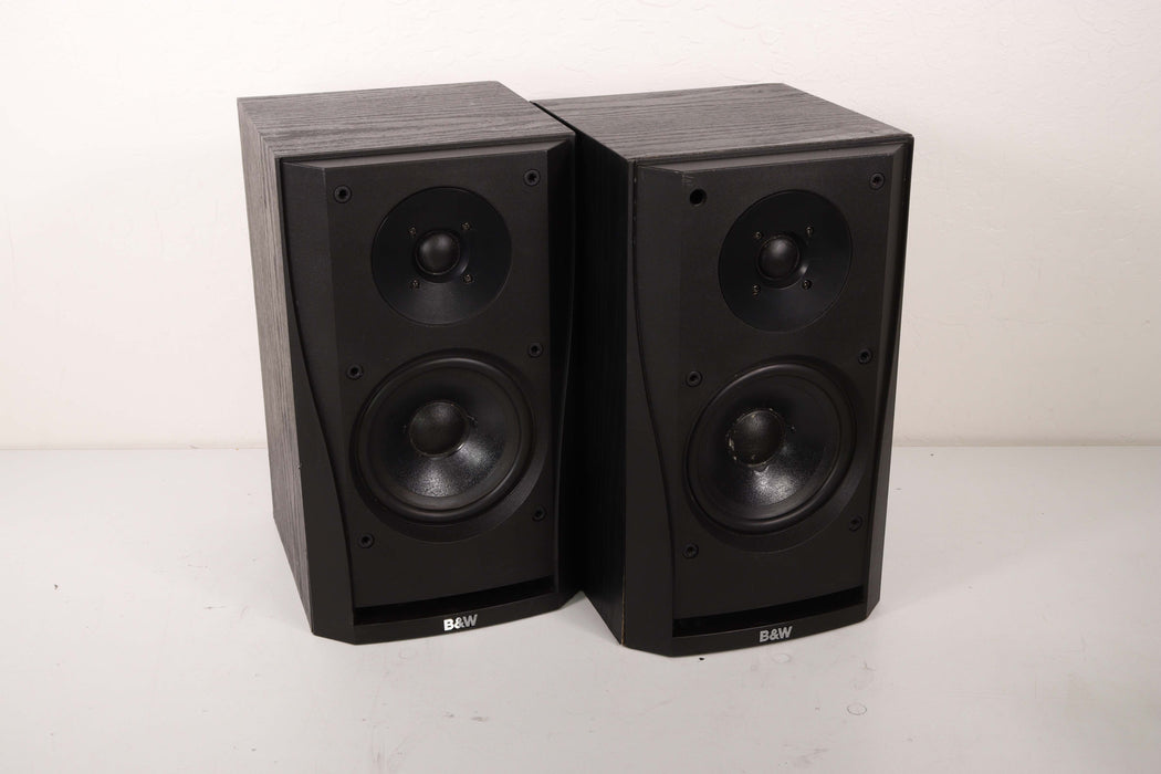 B&W DM302 Bookshelf Speaker Pair System Small Black Prism System-Speakers-SpenCertified-vintage-refurbished-electronics