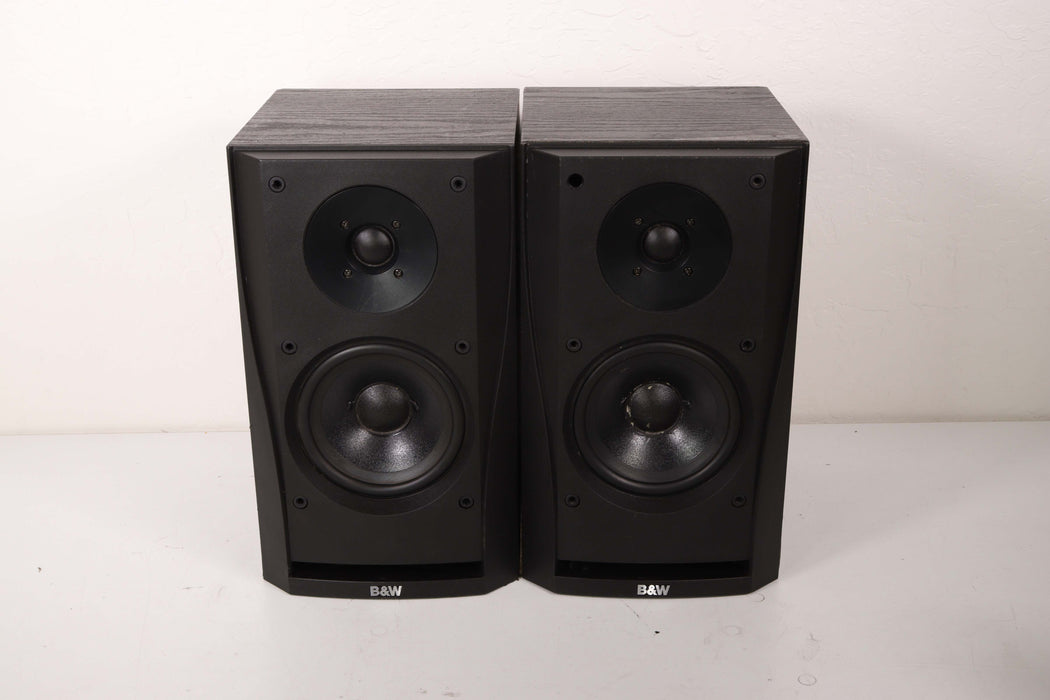 B&W DM302 Bookshelf Speaker Pair System Small Black Prism System-Speakers-SpenCertified-vintage-refurbished-electronics