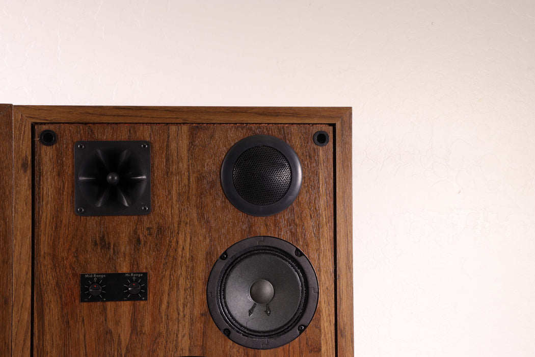 Bookshelf Speaker Pair Dark Brown Wood-Speakers-SpenCertified-vintage-refurbished-electronics